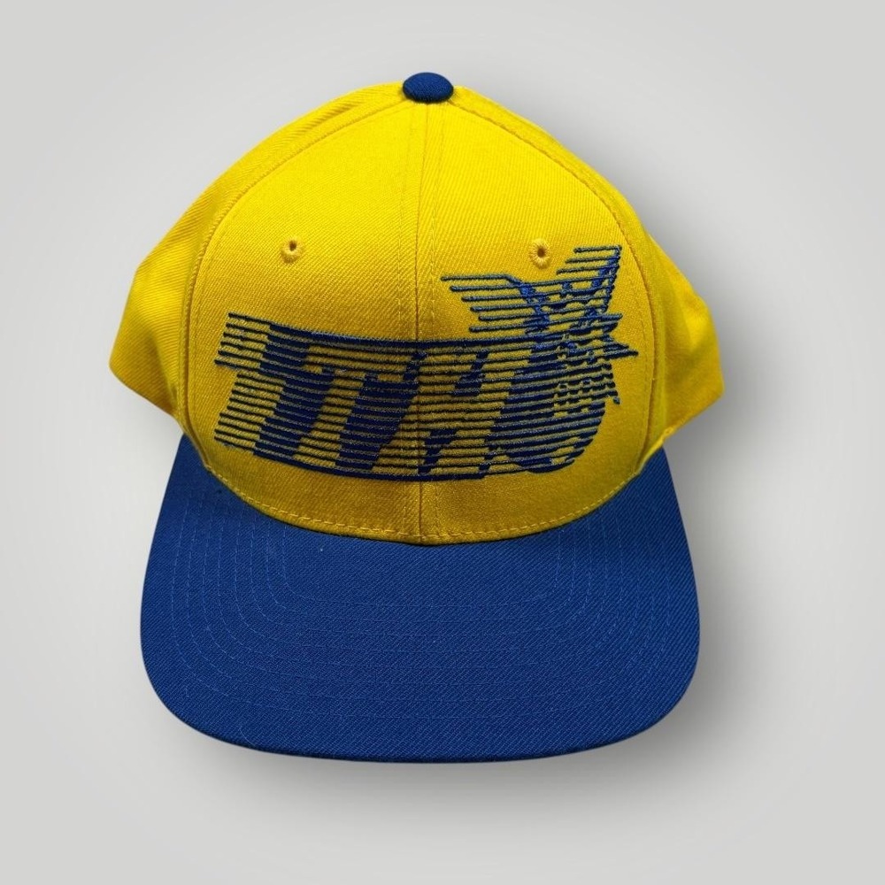 The Hundreds Hat Cap Snap Back Mens Yellow Blue Bomb Logo Streetwear‎ Skate